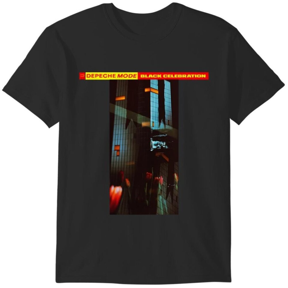 Depeche Mode Black Celebration Album T Shirt Retro Music Graphic Fan Gift Vintag